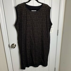 Misook sleeveless textured sheath knit‎ dress size 2X minimalist quiet luxury